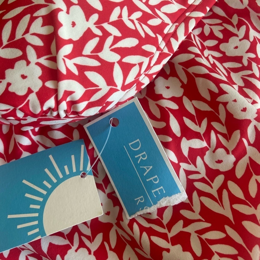 Draper James RSVP NWT UPF 50 Picnic Summer Faux Wrap Halter Swimdress Size XS - Picture 8 of 11